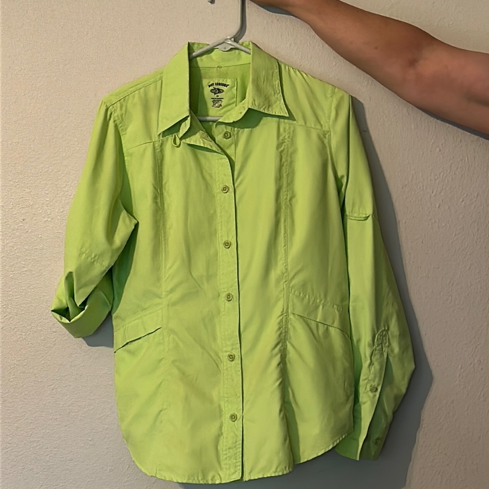 Reel Legend button up, women’s medium, green, long sleeve, $20obo